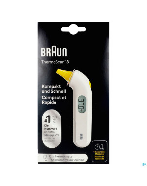 Braun thermoscan 3 thermometre auric. infra rouge