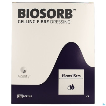 Biosorb pans fibre gelifiante 15 x 15cm  5