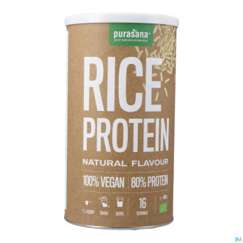 Purasana vegan riz proteine 80% nature bio 400g