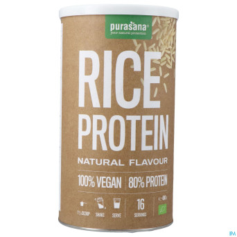 Purasana vegan riz proteine 80% nature bio 400g
