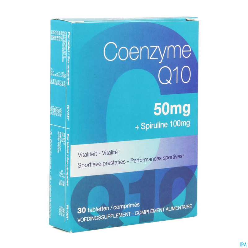 Coenzyme q10 50mg + spiruline comp 30 7057 revogan