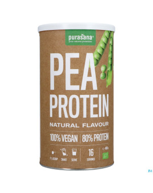Purasana vegan pois proteine 80% nature bio   400g