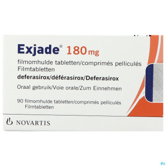 Exjade 180 mg comp pell 90 x 180 mg