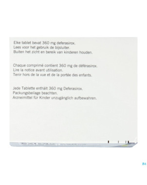Exjade 360 mg comp pell 90 x 360 mg