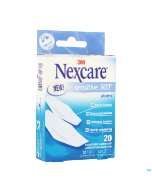 Nexcare 3m sensitive skin assort. 2 tailles 20