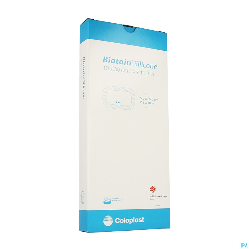 Biatain silicone adhesive ster 10,0x30,0cm 5 33401