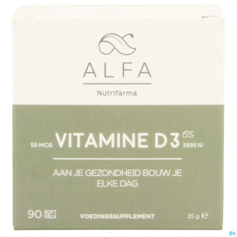 Alfa vitamine d3 2000iu softgels 90