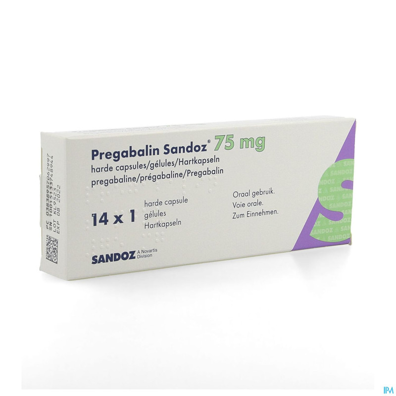 Pregabaline sandoz 75mg caps dur 14