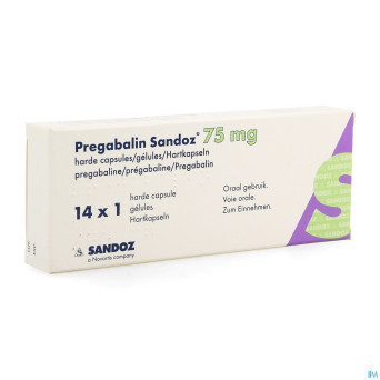Pregabaline sandoz 75mg caps dur 14