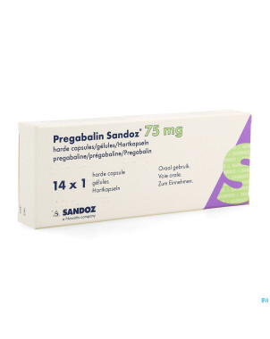 Pregabaline sandoz 75mg caps dur 14