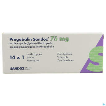 Pregabaline sandoz 75mg caps dur 14