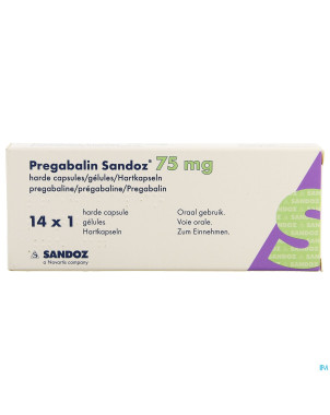 Pregabaline sandoz 75mg caps dur 14