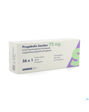 Pregabaline sandoz 75mg caps dur 56