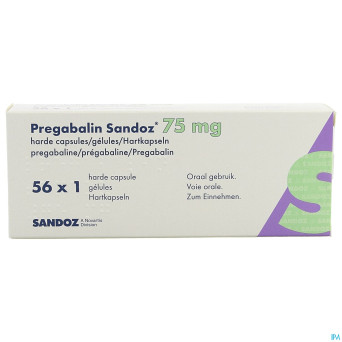 Pregabaline sandoz 75mg caps dur 56