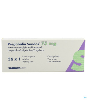 Pregabaline sandoz 75mg caps dur 56