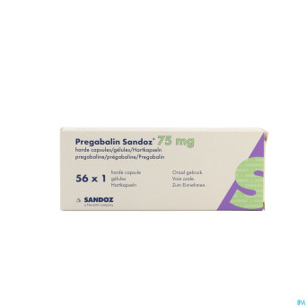 Pregabaline sandoz 75mg caps dur 56