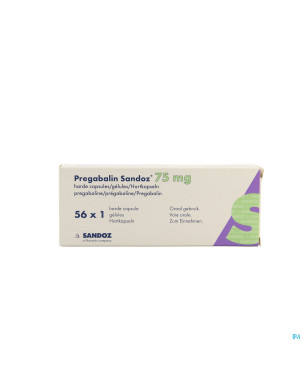 Pregabaline sandoz 75mg caps dur 56