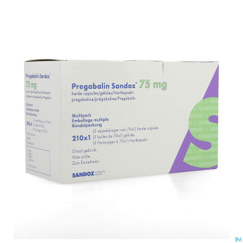 Pregabaline sandoz 75mg caps dur 210