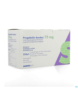 Pregabaline sandoz 75mg caps dur 210