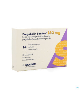 Pregabalin sandoz 150mg caps dur  14