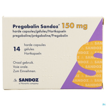 Pregabalin sandoz 150mg caps dur  14