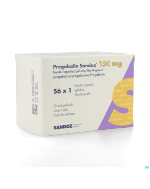 Pregabaline sandoz 150mg caps dur  56