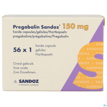 Pregabaline sandoz 150mg caps dur  56