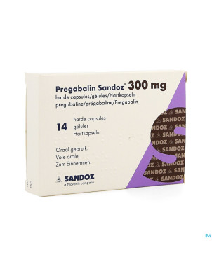 Pregabalin sandoz 300mg caps dur  14