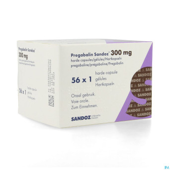Pregabaline sandoz 300mg caps dur  56