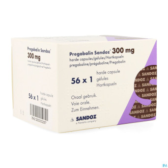 Pregabaline sandoz 300mg caps dur  56