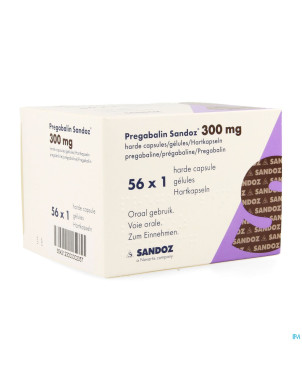 Pregabaline sandoz 300mg caps dur  56