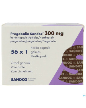 Pregabaline sandoz 300mg caps dur  56