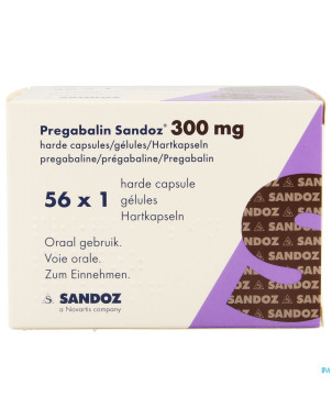 Pregabaline sandoz 300mg caps dur  56