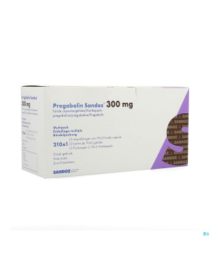 Pregabaline sandoz 300mg caps dur 210