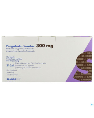 Pregabaline sandoz 300mg caps dur 210