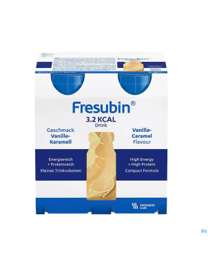Fresubin 3.2 kcal drink vanille-caramel 4x125ml