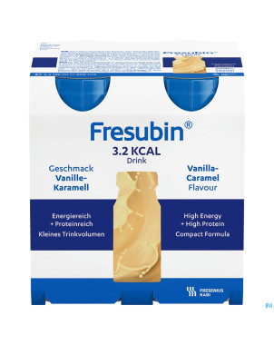 Fresubin 3.2 kcal drink vanille-caramel 4x125ml