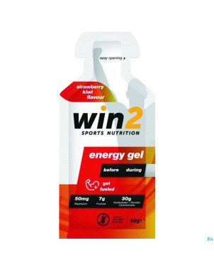 Win2 energy gel fraise kiwi    40g