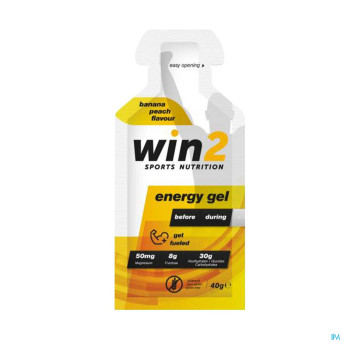 Win2 energy gel banane peche    40g
