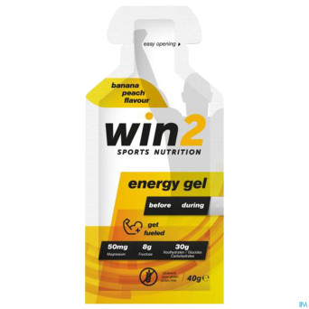 Win2 energy gel banane peche    40g