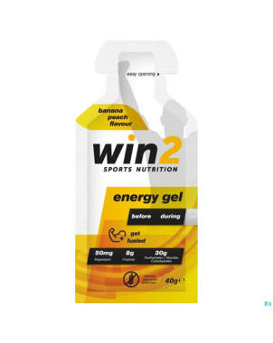 Win2 energy gel banane peche    40g