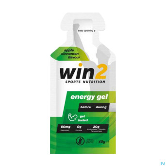 Win2 energy gel pomme canelle   40g