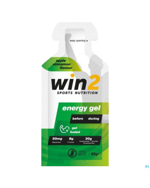 Win2 energy gel pomme canelle   40g