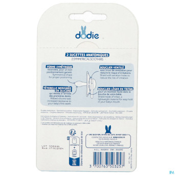 Dodie sucette anatomique +18m girly duo 2    a71