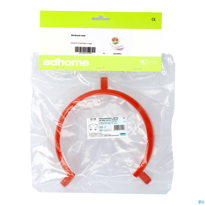 Rebord assiette rouge