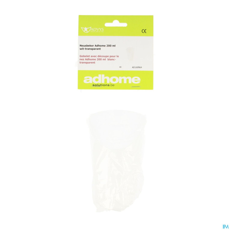 Gobelet decoupe nez economy 200ml  blanc transp.