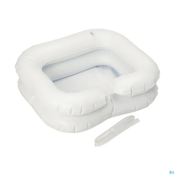 Bassin gonfl.laver cheveux lit vinyle comp.64x52cm