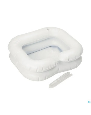 Bassin gonfl.laver cheveux lit vinyle comp.64x52cm