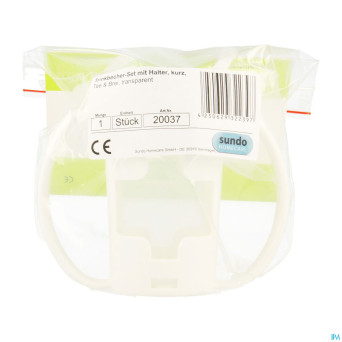 Gobelet porte-gob.250ml+2 bec verseurs bl. transp.