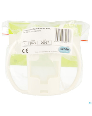 Gobelet porte-gob.250ml+2 bec verseurs bl. transp.